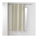 Douceur d'intérieur - rideau a oeillets 135 x 180 cm isolantthermique microfibre micropolar lin Douceur d'intérieur - rideau a oeillets 135 x 180 cm isolantthermique microfibre micropolar lin