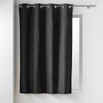 Douceur d'intrieur - rideau  oeillets isolant noir 135x180 cm