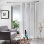 Douceur d'intrieur - voilage a anneaux 140 x 240 cm effet lin milza blanc