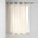 Douceur d'int�rieur - voilage a oeillets 140 x 180 cm voile tisse carlin beige