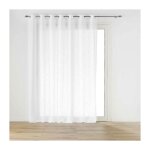 Douceur d'intrieur - voilage a oeillets 240 x 240 cm effet lin tiss haltona blanc