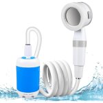 Douche de camping portable ? pompe de douche �lectrique avec batterie rechargeable 4000 mah, pompe � ...