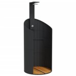 Douche d'ext�rieur 100 x 100 x 241, 5 cm poly rotin bois acacia black
