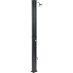 Douche extrieur moderne en pvc solaire avec fonction pluie noir topocalma