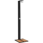 Douche d'ext�rieur noir 50x55x224 cm r�sine tress�e bois acacia cfw83546