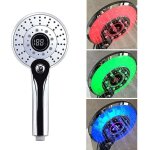 Douche led, douche led avec contr�le de la temp�rature � 3 couleurs douchette, affichage digital de la ...