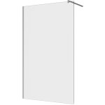 Douche de plain - pied 60 cm profil�s en aluminium chrom� verre clair 8mm avec traitement anti - calcaire ...