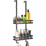 Douche rack - hanging type - deux couches amovible 740350120mm - 1 pack (noir) Douche rack - hanging type - deux couches amovible 740350120mm - 1 pack (noir)