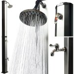 Douche solaire de jardin 35l [incl. pommeau de douche pluie & douche pour les pieds] ? douche de jardin, ...