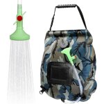 Douche solaire de camping, 20 l, portable, avec pommeau de douche � 45 �c, marche / arr�t