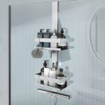 Douche  suspendre, acier inoxydable sus304, etagere salle de bain sans percage pour le gel douche et ...