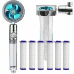 Douchette conomique avec filtre anti - calcaire - pommeau de douche  rotation de 360 - 6 lments ...