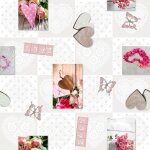 Toile cirée au mètre - largeur 140 cm - romantique - multicolore Toile cirée au mètre - largeur 140 cm - romantique - multicolore