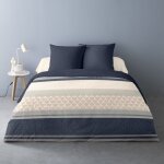 Dourev - housse de couette 240x220 noa + 2 taies matire polaire