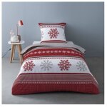 Housse de couette flanelle 140x200 adele + 1 taie