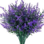 Dpzo - 10 paquets de fleurs de lavande artificielles r�sistantes aux uv, faux bouquets pour d�coration ...