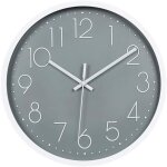 Dpzo - 12' moderne horloge murale mute silencieuse pendule murale pour la chambre cuisine salon - gris ...