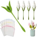 Dpzo - 16 pièces porte - serviette fleur rose, outil de décoration pour table avec 16 serviettes de gaze ... Dpzo - 16 pièces porte - serviette fleur rose, outil de décoration pour table avec 16 serviettes de gaze ...
