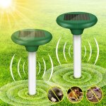Dpzo - lot de 2] rpulsif solaire anti - taupes  ultrasons, tanchit ip56, antiparasitaire pour le ...