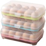 Dpzo - 3 pièces boîte à ?ufs empilable, rangement pour ?ufs avec couvercle pour réfrigérateur Dpzo - 3 pièces boîte à ?ufs empilable, rangement pour ?ufs avec couvercle pour réfrigérateur