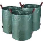 Dpzo - lot de 3 sacs de jardin 300l en pe, sac poubelle autoportant et pliable pour dchets de jardin, ...