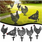 Dpzo - jamais utilis]5pc poule de jardin, dcoration de plancher de pelouse de jardin d'art de yard ...