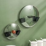 Dpzo - 6 paires de supports organisateurs de couvercles de casserole, fixation murale sans perforation ...