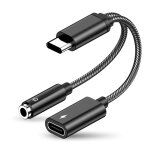 Dpzo - adaptateur casque usb c vers jack 3. 5mm, 2 en 1 type c audio charge adaptateur cble, adaptateur ...