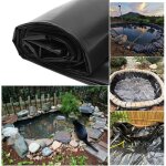 Dpzo - b�che de bassin - 3 x 4 m - imperm�able - en poly�thyl�ne haute densit� - noir - pour bassin pour ...