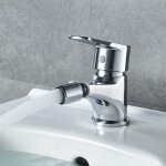 Dpzo - bidet lavabo bec bas, robinet de salle de bains, chrom�, argent