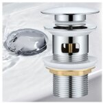 Dpzo - jamais utilis] bonde lavabo pour vasque avec trop plein, vidage clapet poussoir pour lavabo en ...