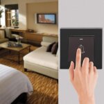 Dpzo - bouton sonnette exterieur, panneau en verre tremp sonnette mur porte sonnette interrupteur bouton ...