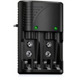Dpzo - jamais utilis]chargeur de piles universel pour aa / aaa / 9v, chargeur rapide 6802 pour piles ...