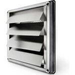 Dpzo - grille ventilation 150 mm grille inox anti - retour � lamelles mobiles fermeture automatique grille ...