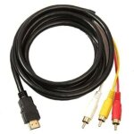 Dpzo - hdmi rca 3 c�ble hdmi vers rca convertisseur adaptateur c�ble cordon �metteur de transmission ...