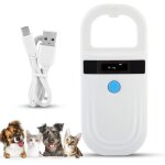 Dpzo - lecteur d'identification d'animal de compagnie, scanner de puce rfid rechargeable avec bluetooth ...