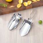 Dpzo - pelle de jardin portable en acier inoxydable, pelle � sable pliable, outil de coupe avec bords ...