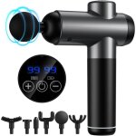 Dpzo - pistolet de massage musculaire, massage gun masseur de muscle profonds avec 6 vitesses et 6 t�tes ...