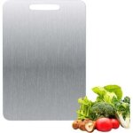 Dpzo - planche  dcouper en titane - en acier inoxydable des deux cts - sans bpa - pour la cuisine, ...