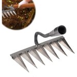 Dpzo - rateau jardin, rateau de d�sherbage 7 dents en acier, outillage de jardin � main, scarificateur ...
