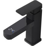 Dpzo - robinet � trou unique, robinet de contr�le de temp�rature de robinet num�rique de salle de bains, ...