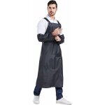 Dpzo - jamais utilis�] tablier imperm�able r�sistant r�glable, tablier de travail en caoutchouc, noir, ...