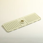 Dpzo - jamais utilis�]tapis d'�vier de cuisine blanc cass�, protecteur d'�vier pliable, tapis de drainage ...