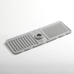 Dpzo - tapis d'�vier de cuisine gris, protecteur d'�vier pliable, tapis de drainage en silicone adapt� ...