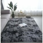 Dpzo - tapis de salon shaggy 160 x 230cm en peluche gris fonc fibre de polypropylne souple tapis antidrapan ...
