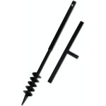 Dpzo - jamais utilis] tarire avec poigne 80 mm double spirale acier noir outil trou jardin