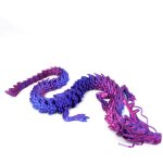 Dragon articul� en cristal imprim� en 3d de 45 cm, id�al comme jouet anti - stress ou objet de d�coration. ...