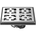 Drain de douche en acier inoxydable carr� caniveau de douche avec grande calibre anti encrassement drain ...