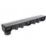 Drainage lin�aire caniveau a15, grille m�tallique h105