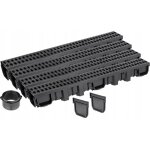 Drainage lin�aire grille plastique h105 jusqu'� 1, 5 tonne a15 set 4m aquer